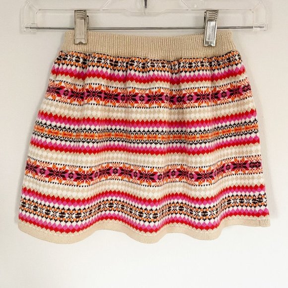 Oshkosh Sweater Striped Sparkly Holiday Skirt Kids Size 4 - Picture 3 of 11